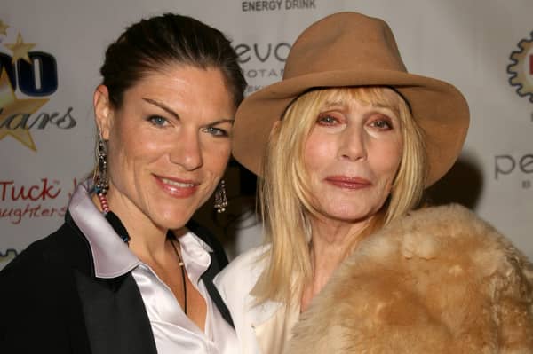 Claire Kellerman (l) with her late aunt and adoptive mother, Sally. Picture: Getty Images