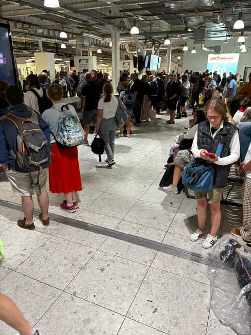 Passengers faced long waits for their baggage at Edinburgh Airport early on Tuesday morning