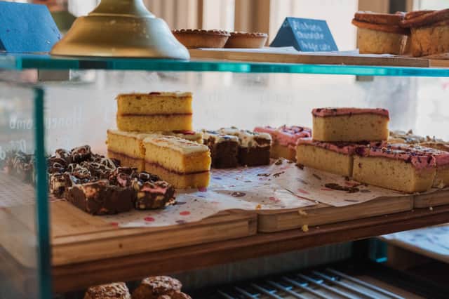 Some of the cakes at Cambo Gardens Cafe