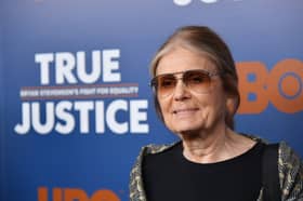 Gloria Steinem, seen in 2019, famously said people should stop talking about how many women are raped and instead talk about 'how many men rape' (Picture: Mike Coppola)