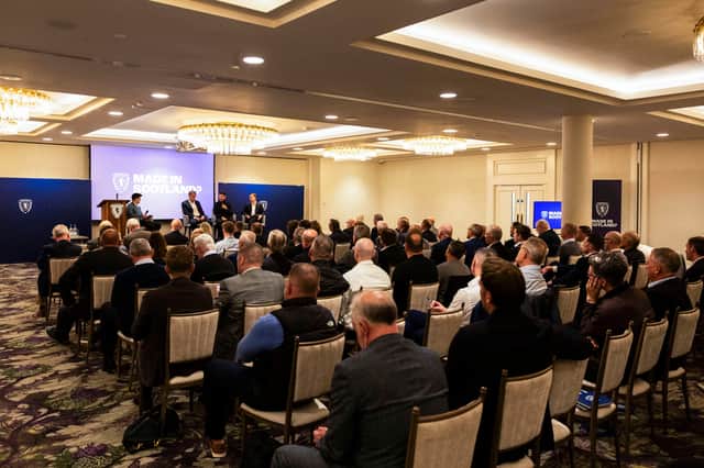 Scottish clubs listen to SFA proposals during the Made in Scotland? conference in St Andrews.