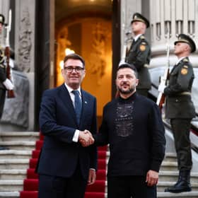 Andy Burnham has made a clear commitment to Ukraine, but questions remain about how surefooted he will be on the foreign stage (Picture: Henry Nicholls/WPA pool)