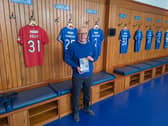 Former Rangers player Billy Mackay promotes his new book inside the Ibrox changing room.