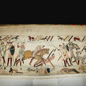 The scene depicting King Harold's death on the Bayeux Tapestry (Picture: Adrian Dennis)