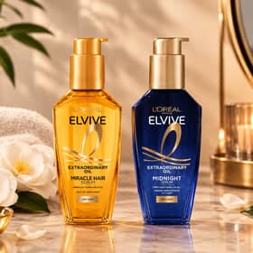 The L'Oréal Paris Elvive Extraordinary Oil day and night hair treatment set is now half price.