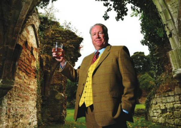 Drew Mackenzie Smith in the ruins of Lindores Abbey in Newburgh, Fife. Picture: Robert Perry