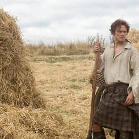 Sam Heughan as Jamie Fraser in Outlander. Picture: Channel 4