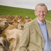 Dr Graham and his beloved Jersey cow herd.