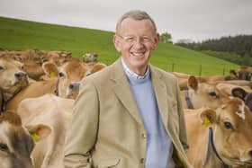 Dr Graham and his beloved Jersey cow herd.