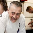 Head Chef Coalin Finn and Chef Michel Roux Jr. in the kitchen
