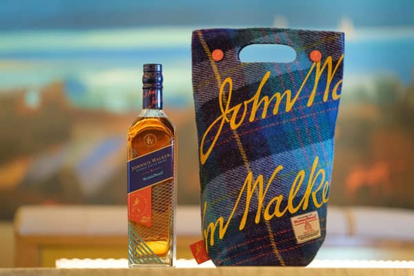 30th November 2022, Edinburgh – Johnnie Walker Princes Street is celebrating St Andrew’s Day with the launch of a highly desirable new whisky, complete with luxury packaging created in collaboration with legendary Scottish textile house, Harris Tweed Hebrides.  

Photograph: Mike Wilkinson…30/112022

Issued on behalf of Diageo.

Copyright: Mike Wilkinson.

Credit: Mike Wilkinson.
07768 393673
mike@mike-wilkinson.com
www.mike-wilkinson.com
