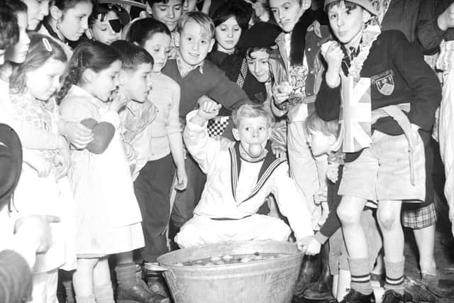 You went dooking for apples at Halloween. Picture TSPL