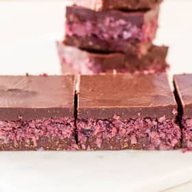 raw cherry and chocolate fudge