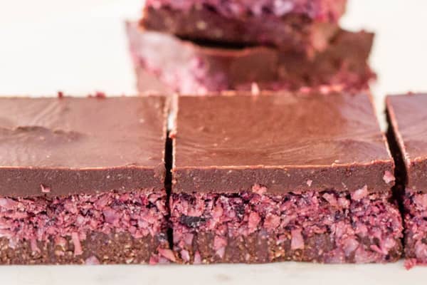 raw cherry and chocolate fudge