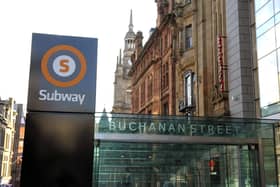 John Devlin 06/10/14. GLASGOW. General view of Glasgow  Subway, underground, Glasgow. Rail , station, GV , gv.