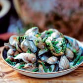Summer Broth of Clams, French Beans & Pesto Genovese