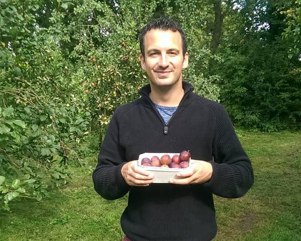 Joe with Plums