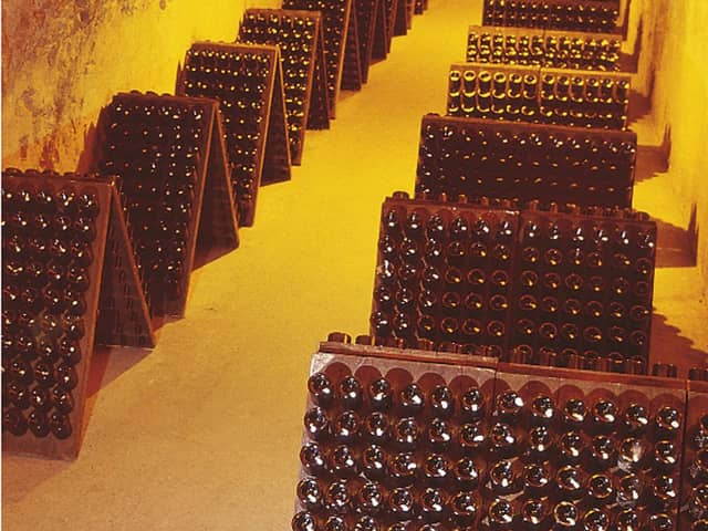 The cellars of Taittinger, whose Prélude Grands Crus champagne is toasty yet floral