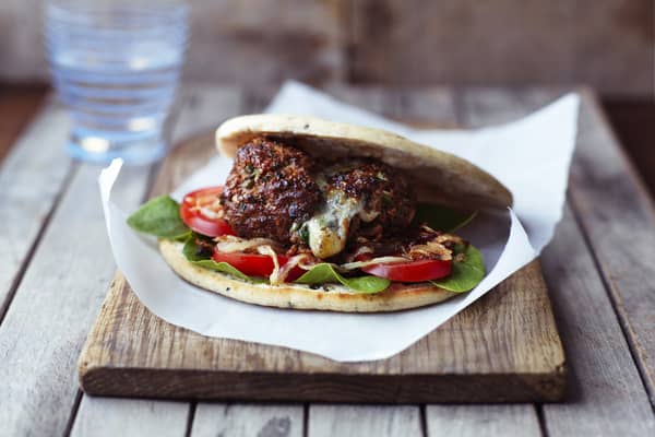 Cyrus Todiwala’s blue cheese-stuffed lamb burgers