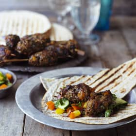 Cyrus Todiwala’s lamb sheek kebabs with fruits and walnuts
