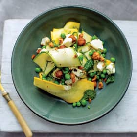 Courgette and goat's cheese salad. Photo: Marc Millar