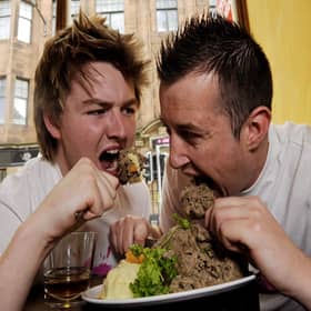 haggis eating