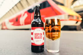 Wednesday 21st October 2015: Virgin Trains on the east coast is celebrating the release of its new on board ale, Hop on Board, with a bespoke Hoptimist pint glass  a hand-made beer glass forever half full. 

For further information please contact the Virgin Trains team at Hope and Glory on 0207 566 9747 and virgintrainseastcoast@hopeandglorypr.com

PR Handout

Copyright: © Mikael Buck / Virgin Trains
+44 (0) 782 820 1042
http://www.mikaelbuck.com