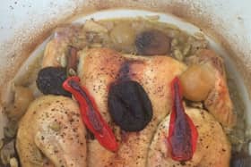 Roasted Leg of Chicken with Puy Lentils
