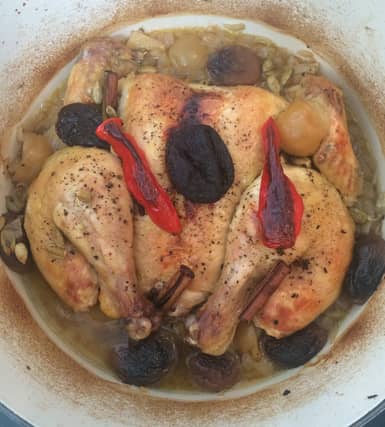 Roasted Leg of Chicken with Puy Lentils
