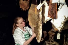Hammond Charcuerie - Rachel Hammond in smokehouse