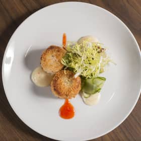 Dine with Stuart Muir - Salmon Fishcake 
Former top chef at Harvey Nichols, Edinburgh Stuart Muir is set to breathe new life into the former restaurant space vacated by the iconic Atrium next to the Traverse Theatre.  The space has been unused for over five years but now Muir and hospitality entrepreneur Paul Brennan have transformed the venue into a fresh, relaxed brasserie and champagne bar named ‘DINE’ complete with a stunning interior which included an apple tree growing within the centre of the room.