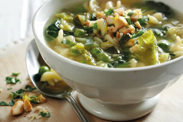 Food - The Genius Gluten Free Cookbook by Lucinda Bruce-Gardyne with photography by Joff Lee (Vermilion, £14.99)
Green Vegetable Minestrone