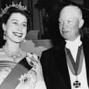 The Queen with US president Dwight D Eisenhower at a White House State banquet in 1957. Picture: Getty