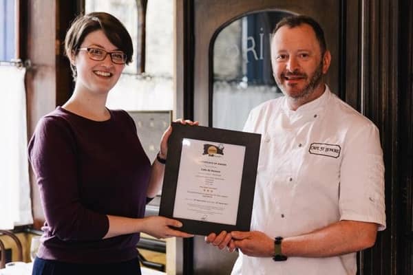 Alison Muirhead with chef Neil Forbes
