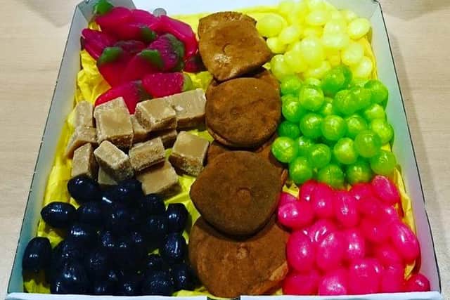 The wonderful sweetie munchie box in all its glory. Picture: JSB