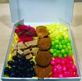 The wonderful sweetie munchie box in all its glory. Picture: JSB