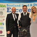 Steven Mitchell and Sarah Harper of the Buffalo Farm accept their award. Picture: Rob MacDougall