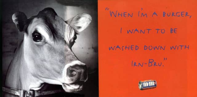 A small number of advertisements attracted a massive amount of complaints last year with a poster featuring a cow dreaming of becoming a beefburger voted the most offensive, according to watchdogs. The Advertising Standards Authority said the advert for Irn-Bru fizzy drinks attracted 589 complaints.
