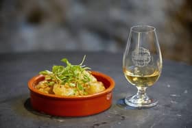 Vegan Tapas Dishes from Mono paired with SMWS whiskies.
Goan Curry paired with 82.26. Juicy, Oak & Vanilla.