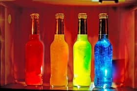 Alcopop Bottles at a party