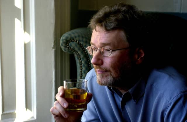 PIC: ESME ALLEN FOR CAP CITY
IAIN BANKS ENJOYING A DRAM OF WHISKEY. HE HAS WRITTEN A BOOK ABOUT DIFFERENT WHISKIES