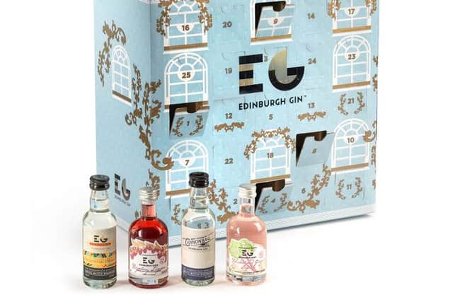 The calendar comes with 25 mini bottles of gin for each day. Picture: Edinburgh Gin