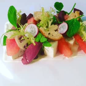 Picture: Bortwick Castle smoked pigeon salad