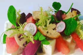 Picture: Bortwick Castle smoked pigeon salad