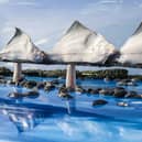 The incredible recreation of the Queensferry Crossing. Picture: Seafish