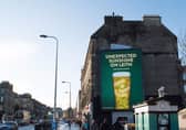The billboard was erected on Leith Walk