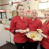 Union Chippie staff serve up some deep fried festive food. Picture: TSPL