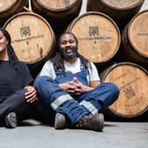 Matugga Rum founders Paul and Jacine Rutasikwa, in their distillery in Livingston, Scotland