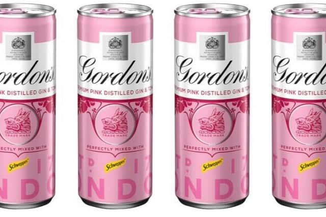 Picture: Gordon's pink G&T cans, supplied