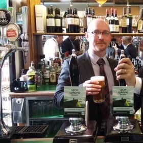 Picture: Martin Docherty-Hughes MP alongside Loch Lomond Brewery co-owner Euan MacEachern (centre) and sales Manager
 George Wotherspoon (left) in the House of Commons, supplied